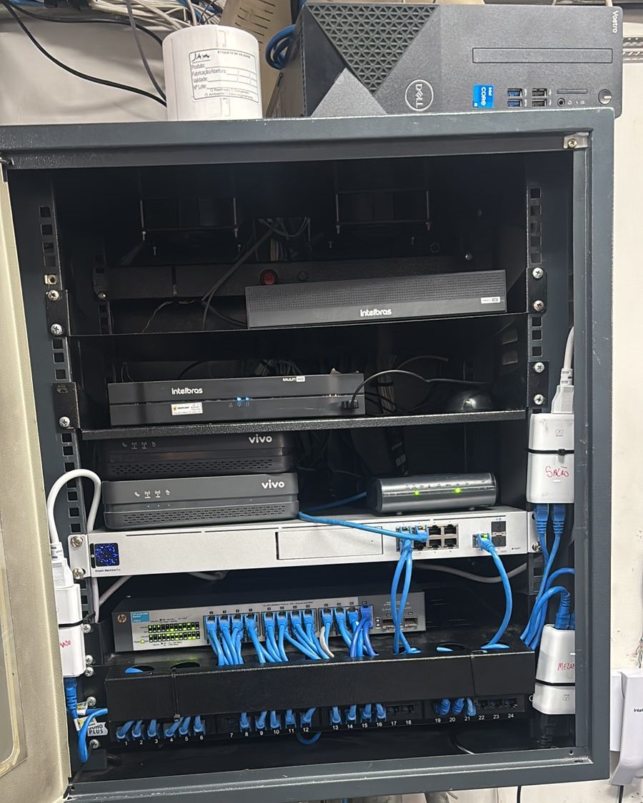 Organização de servidor e cabeamento